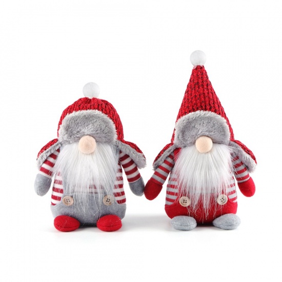 Immagine di Fabric Christmas Ornaments Decorations Red Doll Pixie Elf 25cm x 16cm, 1 Piece