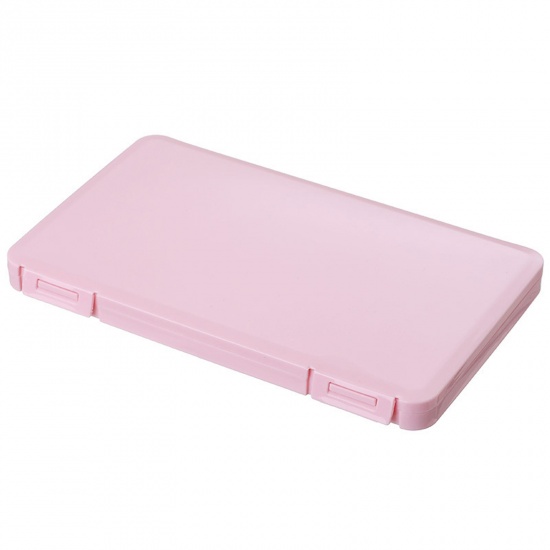 Immagine di PP Recyclable Portable Mouth Mask Storage Box Rectangle Pink 19cm x 11cm, 1 Piece