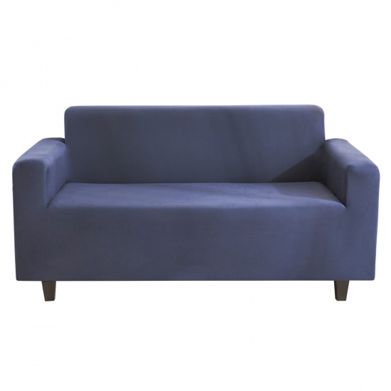 Picture of Pure Color Elastic Sofa Cover (Without Pillowcase) Navy Blue 230cm - 190cm, 1 Piece