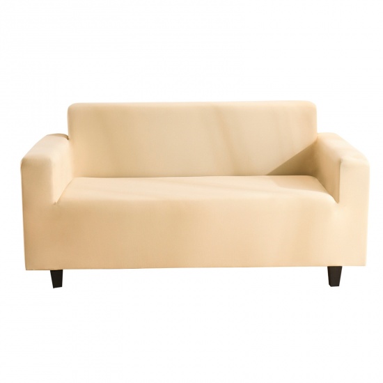 Imagen de Pure Color Elastic Sofa Cover (Without Pillowcase) Beige 230cm - 190cm, 1 Piece