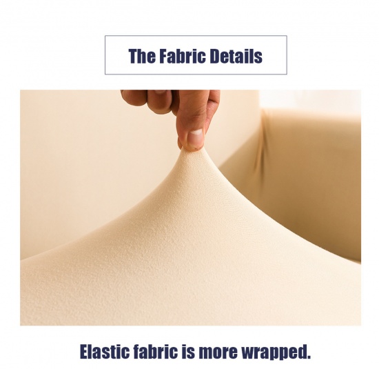 Изображение Pure Color Elastic Sofa Cover (Without Pillowcase) Beige 230cm - 190cm, 1 Piece