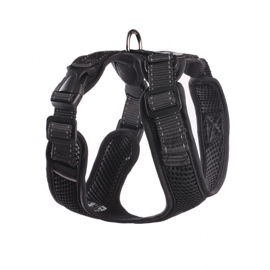 Immagine di Mesh Fabric Pet Vest Harness Chest Strap Black Size S, 1 Piece