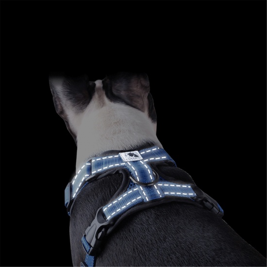 Immagine di Mesh Fabric Pet Vest Harness Chest Strap Black Size L, 1 Piece