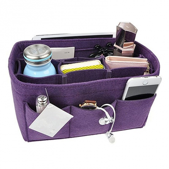 Immagine di Felt Storage Bag Purple Rectangle 34cm x 18cm, 1 Piece