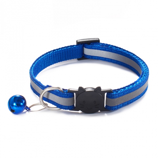 Picture of PP Reflective Breakaway Cat Collar Neck Ring Necklace Blue Bell 1 Piece