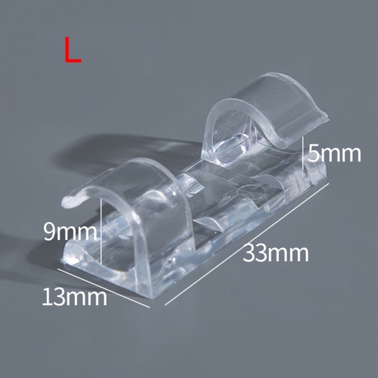 Immagine di Plastica Porta Filo Trasparente Può Essere Incollato 33mm x 13mm, 1 Pacchetto ( 20 Pz/Serie)