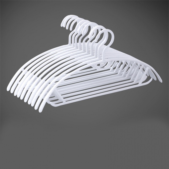 Imagen de PP Non-slip Clothes Hangers White 40cm x 19cm, 1 Set ( 10 PCs/Set)