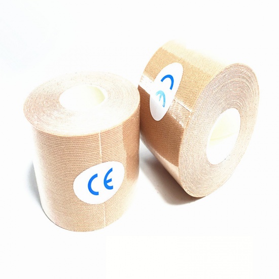 Picture of Beige - 5cm Kinesiology Breathable Sport Tape Recovery Strapping Fitness Muscle Protector 5M, 1 Piece
