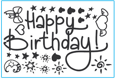 Immagine di Black - Happy Birthday Stickers For Transparent Helium Balloon Birthday Party Decoration 29x21cm, 1 Piece