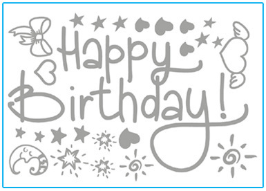 Immagine di Silver - Happy Birthday Stickers For Transparent Helium Balloon Birthday Party Decoration 29x21cm, 1 Piece