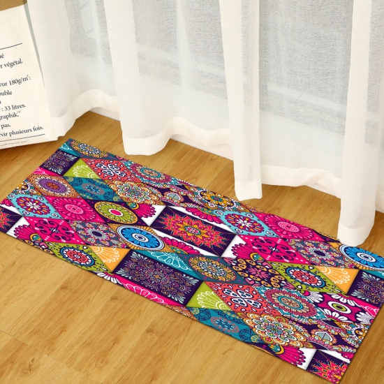 Immagine di Multicolor - Ethnic Style Non-Slip Kitchen Bath Mat Bedroom Mat Carpet 60x40cm, 1 Piece