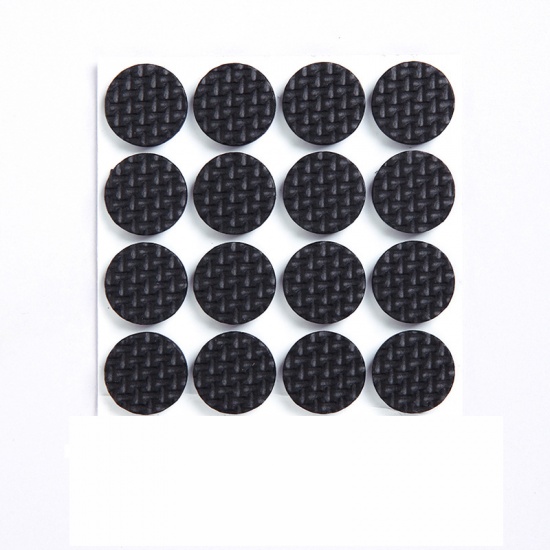 Picture of Black - Anti-Friction Sound-Proof Non-Slip Multifunctional EVA Adhesive Table And Chair Foot Mat Furniture Pads 2cm Dia., 4 Sheets