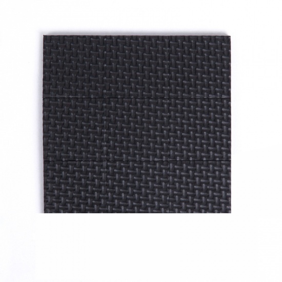 Immagine di Black - Anti-Friction Sound-Proof Non-Slip Multifunctional EVA Adhesive Table And Chair Foot Mat Furniture Pads 3x3cm, 4 Sheets