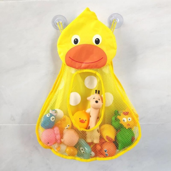 Изображение Green - Children's Cartoon Frog Bathing Toy Storage Bag 40x32cm, 1 Piece