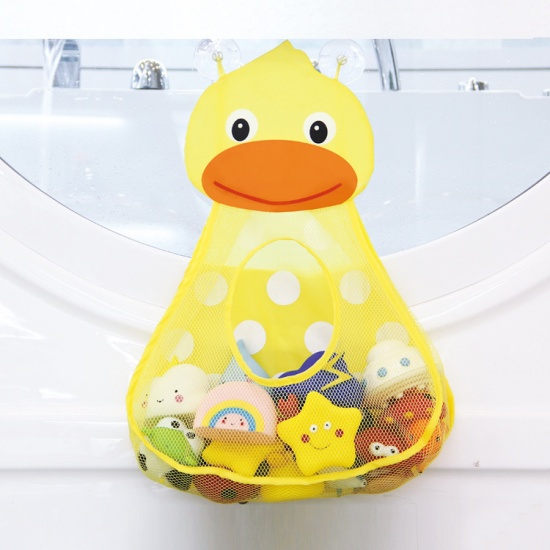 Изображение Green - Children's Cartoon Frog Bathing Toy Storage Bag 40x32cm, 1 Piece