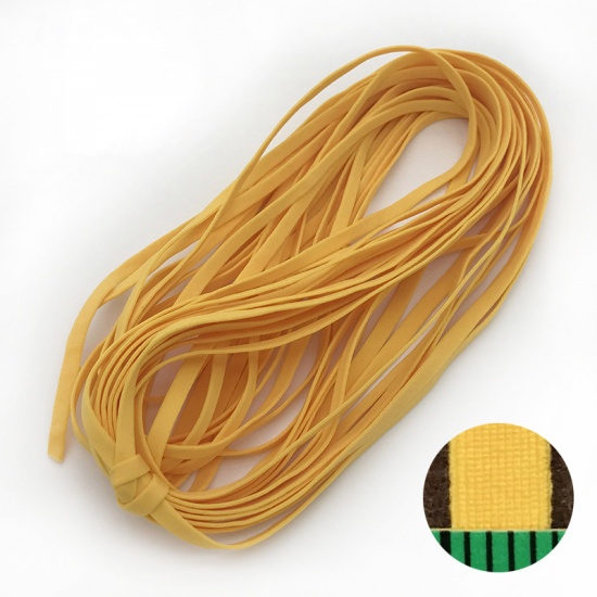 Immagine di Yellow - 5mm Colourful High Elastic Band Cord For DIY Mask Clothes Sewing 10M, 1 Packet
