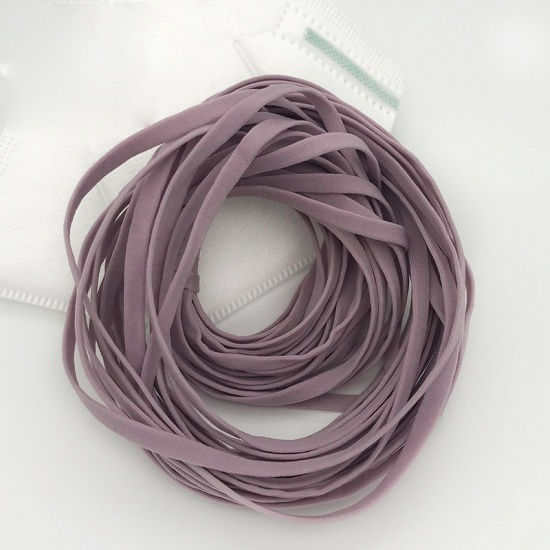 Immagine di Purple Gray - 5mm Colourful High Elastic Band Cord For DIY Mask Clothes Sewing 10M, 1 Packet