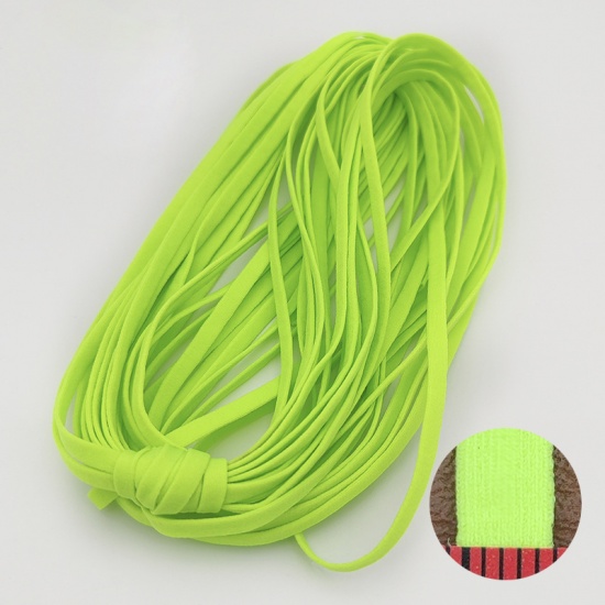 Picture of Neon Green - 5mm Colourful High Elastic Band Cord For DIY Mask Clothes Sewing 20M, 1 Packet