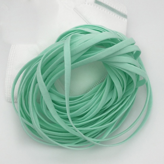 Immagine di Mint Green - 5mm Colourful High Elastic Band Cord For DIY Mask Clothes Sewing 10M, 1 Packet