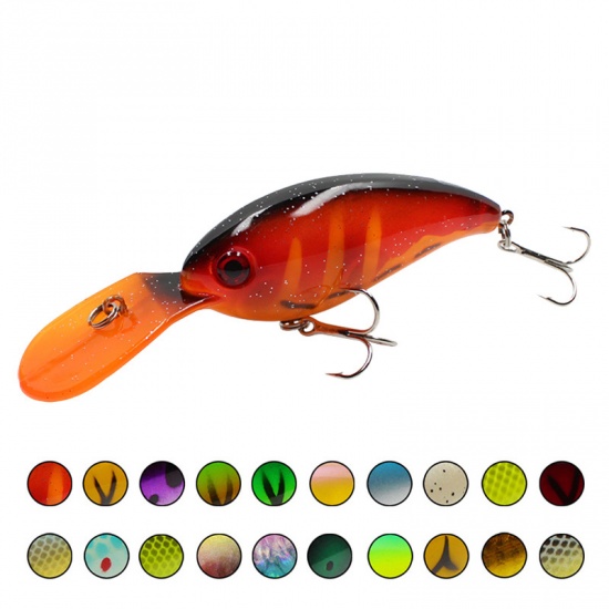 Изображение Blue - 10cm 13.9g Fishing Lures Artificial Hard Bait Crankbait Sharp Hook, 1 Piece