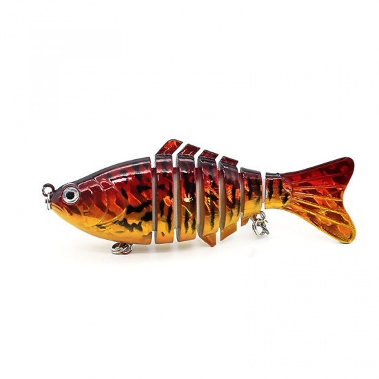 Picture of Gold Tone Antique Gold - 10cm Fishing Lures Bass Trout Multi Jointed Swimbaits Slow Sinking Swimming Lifelike Sharp Hook, 1 Piece
