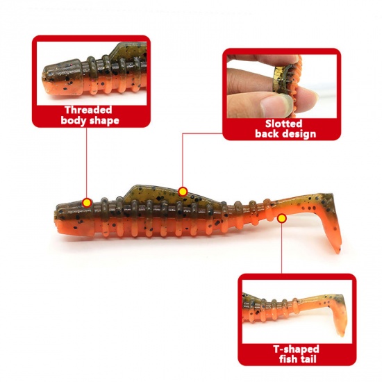 Immagine di Green - 8cm/4.5g 5 PCs Simulation Bionic Fishing Bait General Outdoor Fishing Products In All Waters, 1 Packet