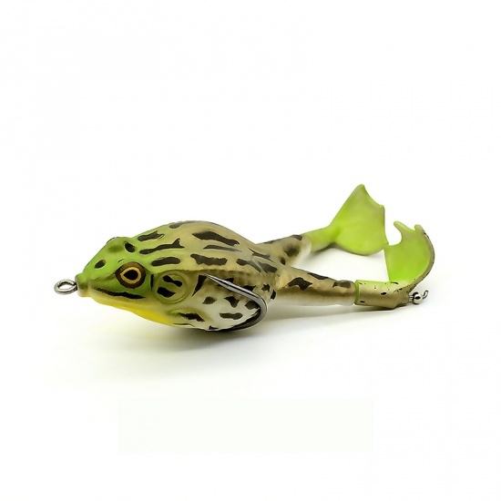 Imagen de Golden - 9cm Propeller Frog Silicone Soft Baits Lure Jigging Fishing Prop Artificial Wobblers, 1 Piece