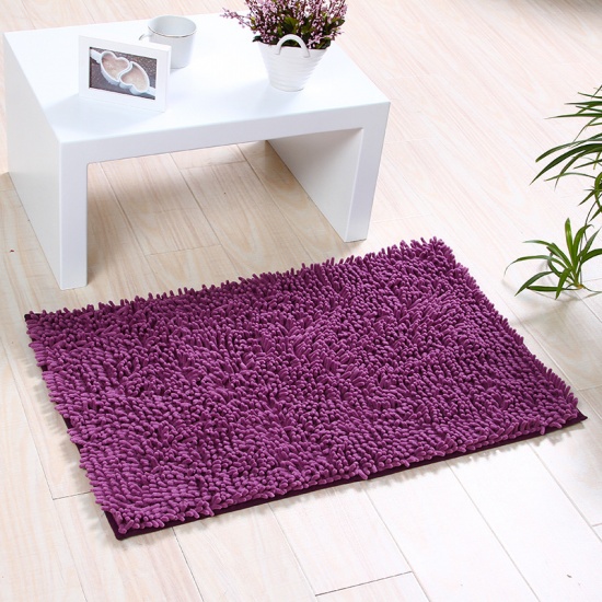 Immagine di Mauve - Thickened Non-slip Carpet Absorbent Foot Floor Mats Rugs For Toilet Bathtub Room Living Room Door Bathroom 60x40cm, 1 Piece