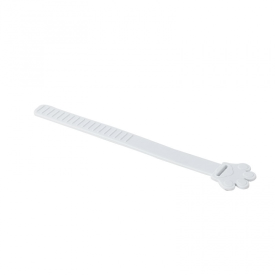 Picture of White - Soft TPR Cat Claw Foldable Toilet Seat Lifting Handle Avoid Touching 25x4.5cm, 1 Piece