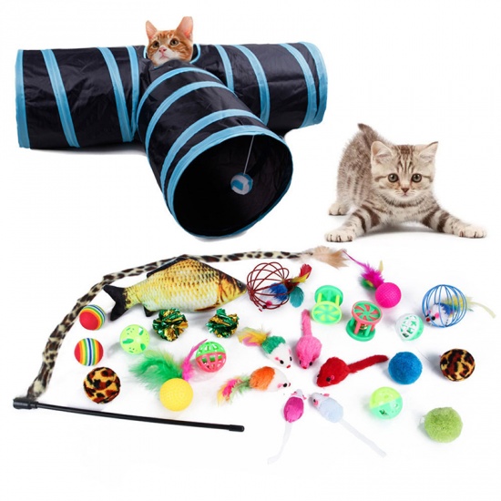 Picture of Multicolor - 27 PCs/Set Pet Kitten Cat Toys Interactive Play Supplies, 1 Set