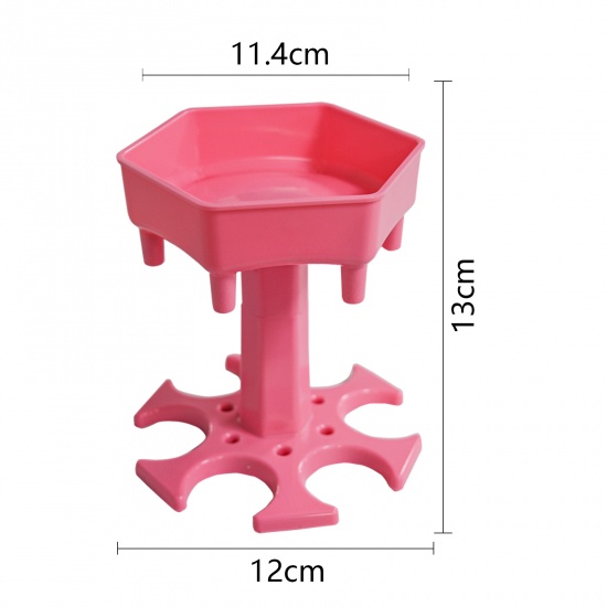 Immagine di Pink - 6 Shot Glass Wine Cocktail Fast Fill Tool Cooler Beer Beverage Drink Buddy Dispenser Party Bar Accessories with 6 Piece Cup 13.7x13.2x12.3cm, 1 Set
