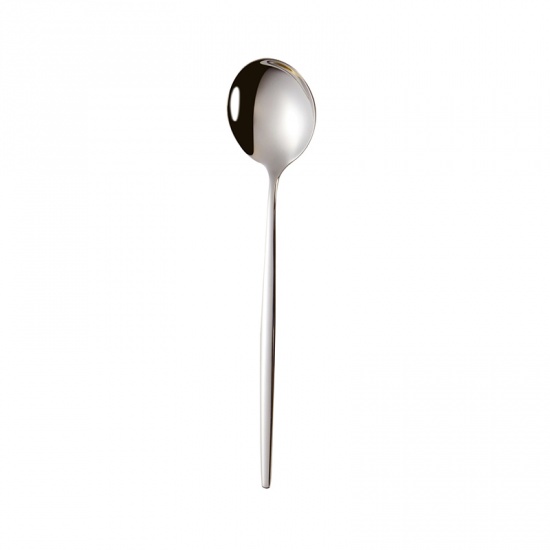 Picture of Silver Tone - Kitchen Tableware 304 Stainless Steel Dessert Spoon 18x4cm, 1 Piece
