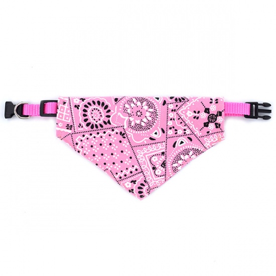 Immagine di Pink - S Triangular Soft Dog Saliva Towel Collar Adjustable 40x1cm, 1 Piece
