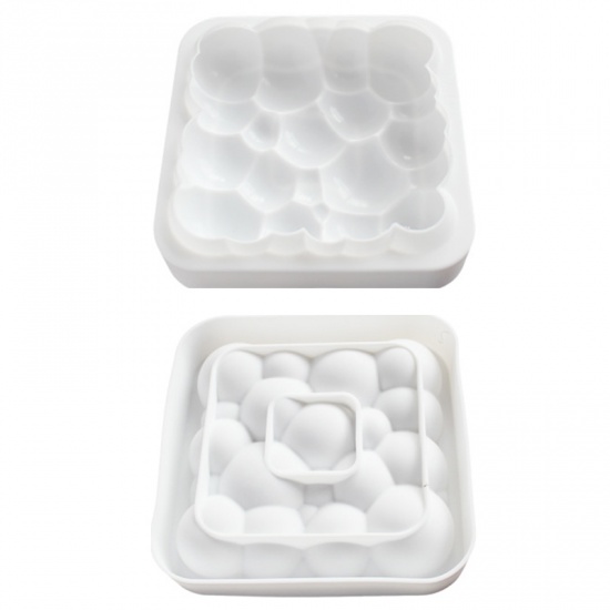 Изображение White - Food Grade Silicone Baking Mold DIY Cake Accessories 20x20x5cm, 1 Piece