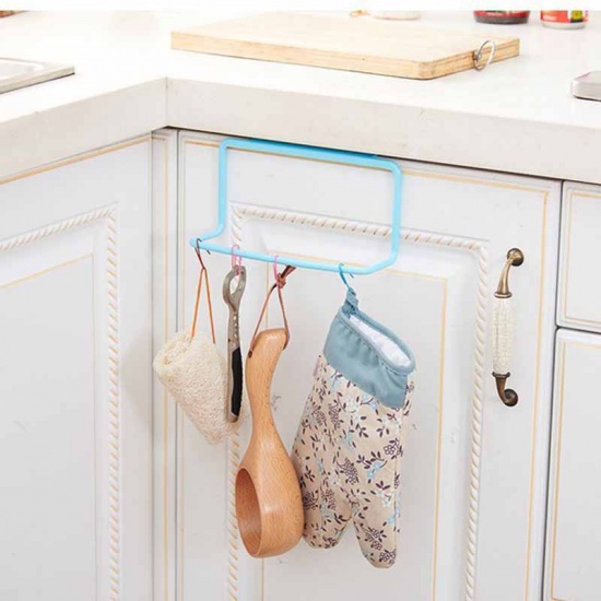 Immagine di Pink - Bathroom Kitchen Cabinet Cupboard Storage Towel Rack Hanging Holder, 1 Piece