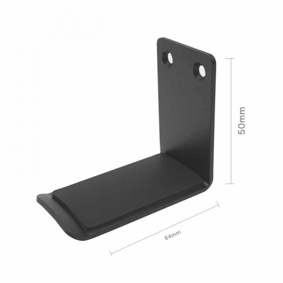 Picture of Black - Aluminum Alloy Wall-Mounted Gaming Headphone Headset Stand Hooks With Screws 6.5x3.5x5.5cm, 1 Piece