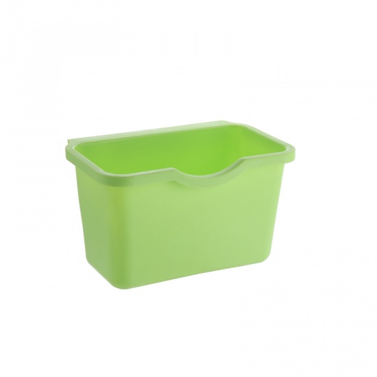 Immagine di Green - PP Kitchen Cabinet Door Hanging Trash Can Household Supplies 20.3x13.5x12.5cm, 1 Piece