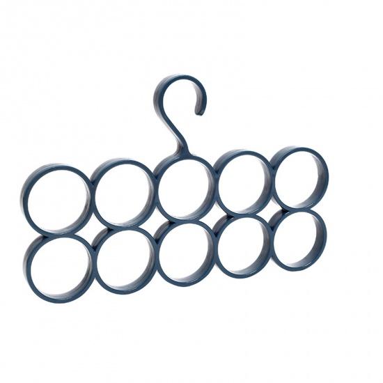 Immagine di Brown - PP Simple Multifunctional 15 Circle Tie Scarf Hanger Storage 31x26.4cm, 1 Piece