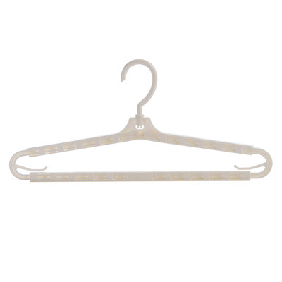 Immagine di White - PP Retractable Non-Trace Dry/Wet Dual Adult Clothes Hanger 42cm long, 1 Piece