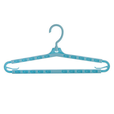 Immagine di Blue - PP Retractable Non-Trace Dry/Wet Dual Adult Clothes Hanger 42cm long, 1 Piece