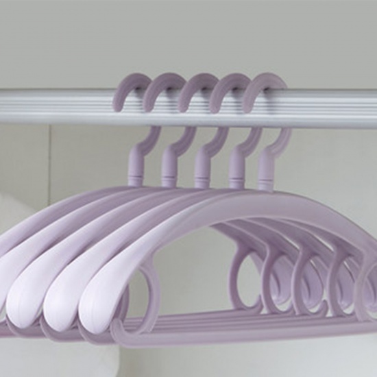 Picture of Purple - PP Household Non-Trace Non-Slip Wide Shoulder Adult Clothes Hanger 41.5x20.3cm, 1 Piece