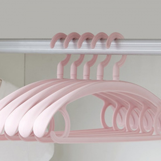 Picture of Pink - PP Household Non-Trace Non-Slip Wide Shoulder Adult Clothes Hanger 41.5x20.3cm, 1 Piece