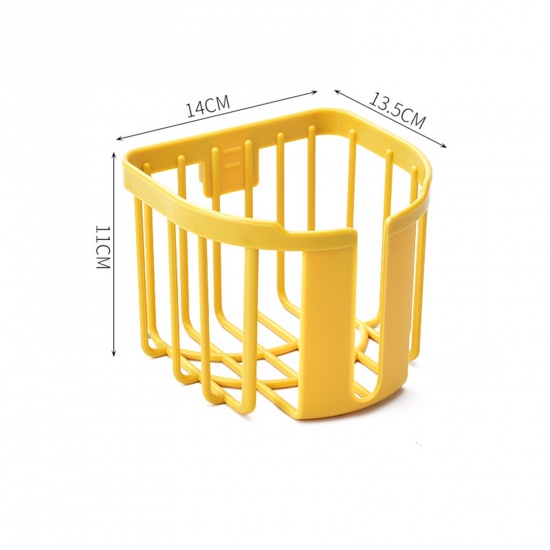 Immagine di Yellow - Wall-mounted Toilet Roll Paper Rack Holder Tissue Box 14x13.5x11cm, 1 Piece
