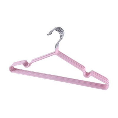 Изображение Pink - Stainless Steel Household Non-Slip Adult Hangers Clothes Drying Racks 40x18.5cm, 5 PCs