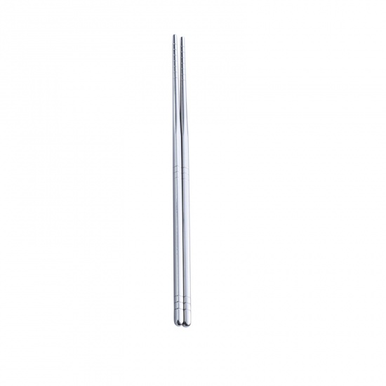 Imagen de Silver Tone - 410 Stainless Steel Chopsticks Tableware Gift 22.5cm long, 1 Piece