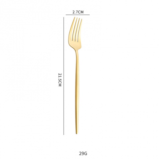Picture of Golden - 410 Stainless Steel Fork Tableware Gift 21.5x2.7cm, 1 Piece