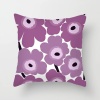 Изображение Purple - Peach Skin Fabric Poppies Flower Pillowcase Home Textile 45x45cm, 1 Piece