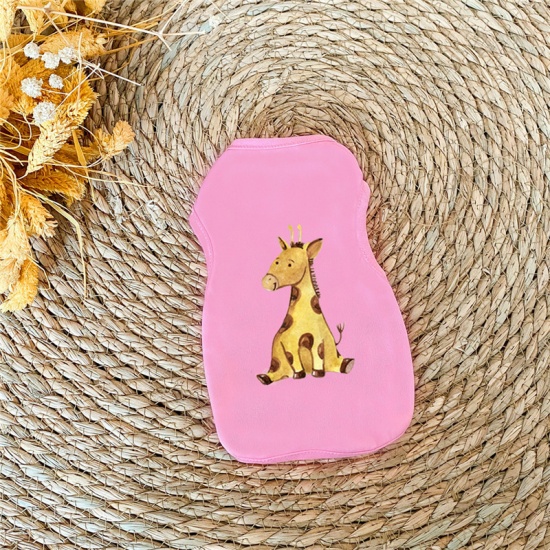 Bild von Rosa - Giraffe Sommerweste Hund Katze Kleidung Haustierbedarf L, 1 Stück