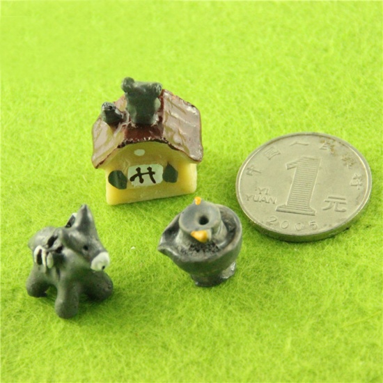 Immagine di Multicolor - Donkey 3pcs Set Resin Micro Landscape Miniature Decoration 3cm, 1 Set