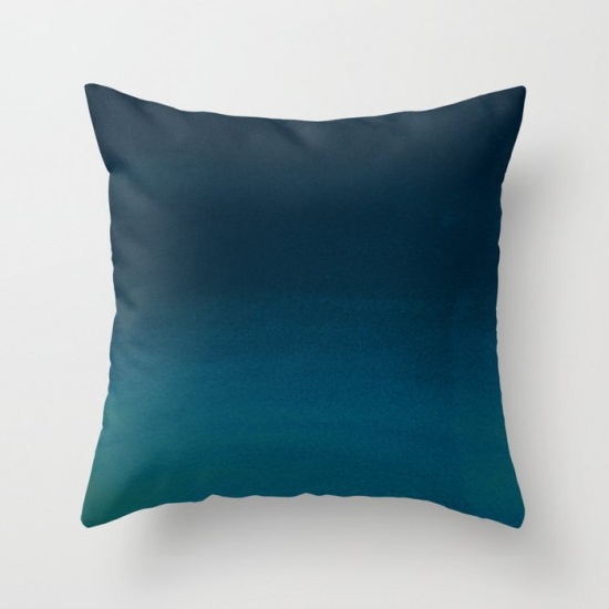 Bild von Dunkelblau - 10 # Teal Blau Serie Pfirsichhaut Stoff Kissenbezug Home Textile 45x45cm, 1 Stück